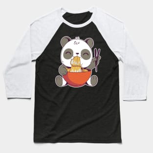 Cute panda bear eating ramen Baseball T-Shirt